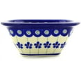 thumbnail image 3 of Blue Rose Polish Pottery Flowering Peacock Small Square Bowl, 3 of 6