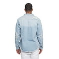 thumbnail image 4 of Victorious Men's Long Sleeve Button Up Denim Shirt DK158 - Light Indigo - 5X-Large, 4 of 8