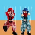 thumbnail image 4 of Clown Hand Marionette Puppet Toys Children's Wooden Colorful Marionette Puppet Doll Parent-child Interactive Toys, 4 of 5