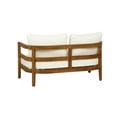 thumbnail image 4 of Linon Seacrest Loveseat/Table/2 Chair Set & Beige Cushions in Brown Acacia Wood, 4 of 16