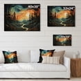 thumbnail image 4 of Designart "horizon Aurora Borealis Natures VIII" Landscapes Print on Natural Pine Wood, 4 of 5