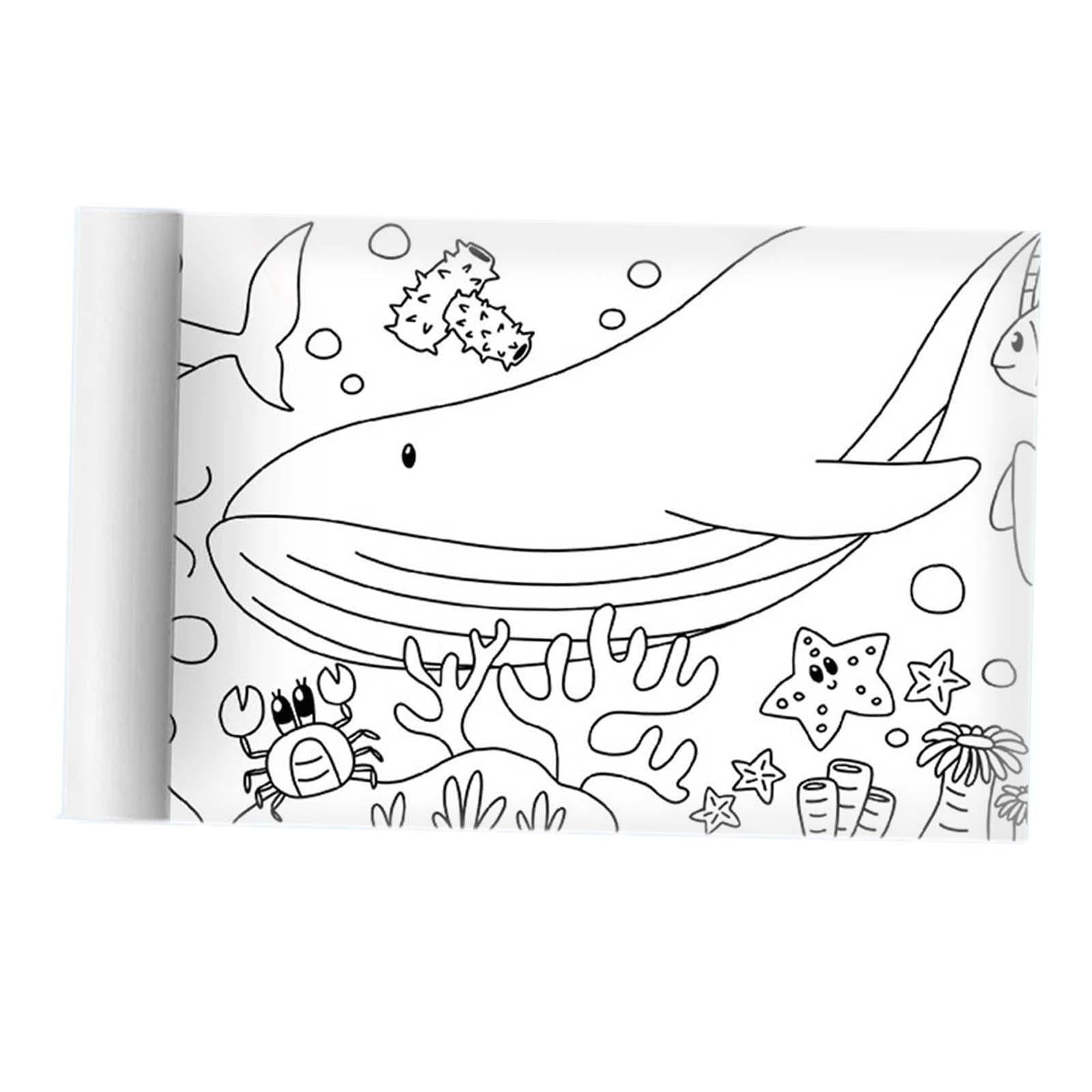 Ocean Adventure Coloring Paper Roll - 3m X 30cm Drawing Paper For Kids To  Learn And Explore, No Bleed And Easy To Stick