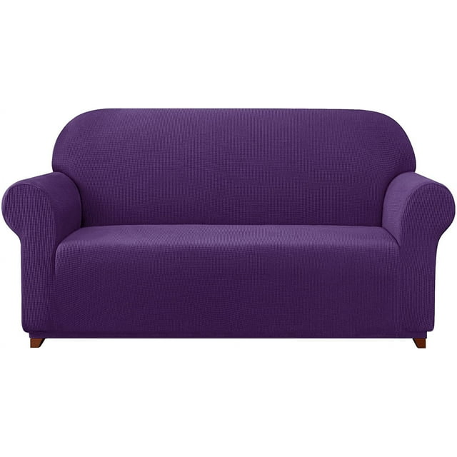 Subrtex 1-Piece Stretch Sofa Slipcover Non Slip Couch Cover, Texture Grid Pattern