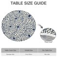 thumbnail image 6 of Floral Print Round Tablecloth with Elastic Edge, Great for Kitchen, Dining, or Picnic Table, Reusable Polyester Cover Fits 44-52 Inch Tabletop, 6 of 6