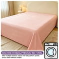 thumbnail image 4 of Flat Sheet Twin Size, Breathable Lightweight Bedding for Dorm Room, Wrinkle Easy Care Top Sheet, Soft Smooth Fabric for Year-Round Comfort, 4 of 6