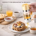 thumbnail image 3 of honey dispenser no drip,12 oz Glass Honey Dispenser with Handle,Bottom Release Syrup Dispenser,Refillable Honey Jar, 3 of 7