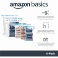 thumbnail image 2 of Basics Sacs de Compression pour Aspirateur avec Fermeture Éclair et Pompe à Main, Lot de 4, X-jumbo, Transparent, Taille X-jumbo, 2 of 5