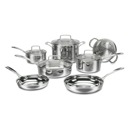 Cuisinart Pro 11-Piece Tri-Ply Stainless Steel Cookware Set