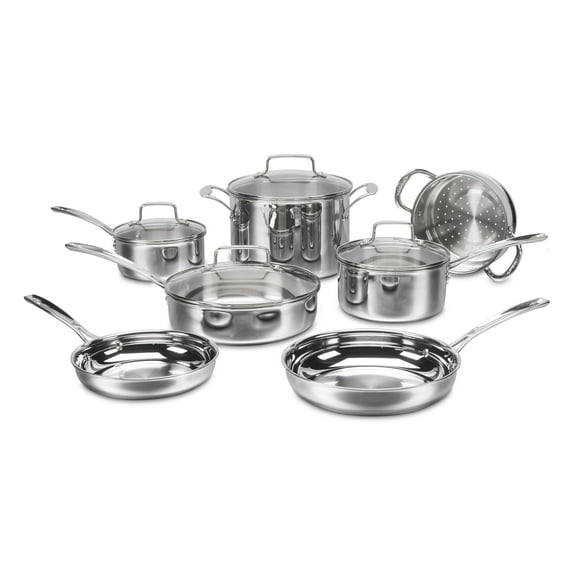 Cuisinart Pro 11-Piece Tri-Ply Stainless Steel Cookware Set