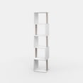 thumbnail image 6 of Ada Home Decor 5 Shelf Bookcase Multiple Tier Open Corner Shelf Narrow Book Shelves, White, 6 of 7