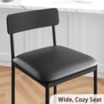 thumbnail image 2 of BeesClover Bar Stools Set of 2, Kitchen Bar Stools with Footrest, 25.5 Inches Upholstered Bar Chairs with Back, Counter Height Barstools for Counter Bar, Island, Easy Assembly, Rustic Brown, 2 of 6