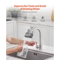 thumbnail image 2 of VEVOR Faucet Mount Water Filter, Vertical Water Purifier for Sink Tap, Carbon Fiber Filter, Removes Chlorine Lead with 3 Filters, Fits Most Kitchen or Bathroom Faucets, Gray, 2 of 9