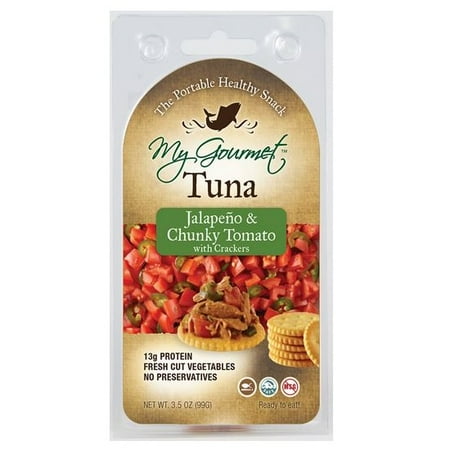 Tomato Jalapeno - My Gourmet Tuna, Jalapeno & Chunky Tomato with Crackers (12x3.5 OZ)