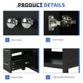 thumbnail image 6 of Euroco Modern Bathroom Vanity Cabinet with Right-Side Ceramic Sink, 2 Drawers & 2-Door Storage, Solid Wood & MDF, 8" Faucet Compatible, 6 of 9