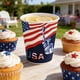 thumbnail image 4 of Americans Flag Independence Day Party Supplies Paper Plates Tissue Cups Holiday Party Tableware One Time Holiday Tableware, 4 of 6