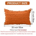thumbnail image 2 of Pieza Boho Trim Throw Pillow Algodón Lino Sofá Throw Pillow para Sofá, Sofá, Cottage Throw Pillow para Sala de Estar 12 x 20, 2 of 5
