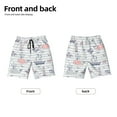 thumbnail image 2 of PAYOHTO Boy Swim Trunks X-Large Size 18-20 Teens Boy Beach Board Shorts Marine Theme Striped Quick Dry Bathing Suit Swimwear, 2 of 9