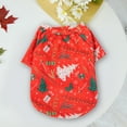 thumbnail image 4 of Pet T-shirt with Christmas Elements - Washable, Print, Comfortable, Durable, Soft, Dress Up, Polyester, Christmas Dog Sweater, for Winter, 4 of 8