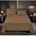 thumbnail image 3 of Rayon Bamboo Sheets Set Full Brown Sheets Deep Pocket 4 Piece, 3 of 5