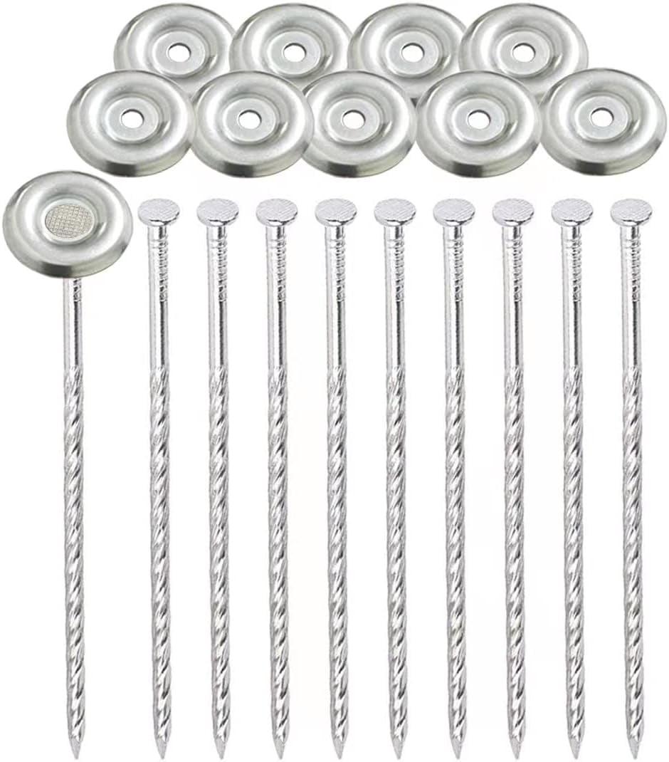 HRTGFD-10 Count Outdoor Rv Rug Stakes, Stainless Steel Spiral Patio Mats Stakes, Used for Fixing Rugs, Tents, Tarps, and RV Mats, Rv Camping Accessories for Outside,Camper Must Haves