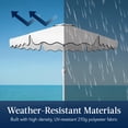 thumbnail image 4 of Best Choice Products 7.5ft Patio Market Umbrella with Wavy Trim, Fade-Resistant, Crank & Tilt, Wind Vent - White, 4 of 8