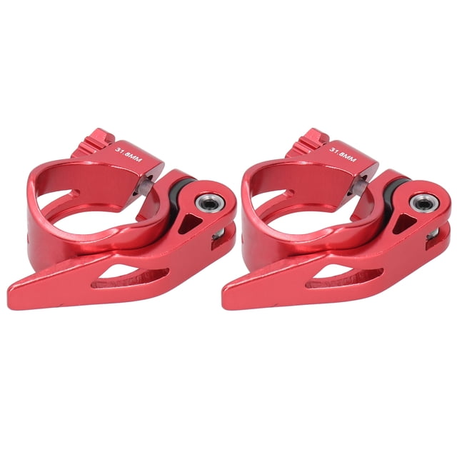 2PCS Sturdy Durable 31.8MM Bicycle Tube Clamp, Bicycle Seatpost Clip, For Bicycle Pipe Clamps Cycling Accessory Riding Bike Seatpost Tube Mountain Bike Red,Black,Blue,Gold