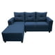 thumbnail image 5 of Sala Esquinera en U El Bazar Store Hera Azul marino 160x275x215 cm 4 Salas en 1 Tela Lino nacional Modular Chaise love seat sofa, 5 of 8