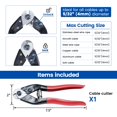 thumbnail image 2 of Cortacables Muzata CT15 para cable de acero inoxidable de 5/32", 2 of 5
