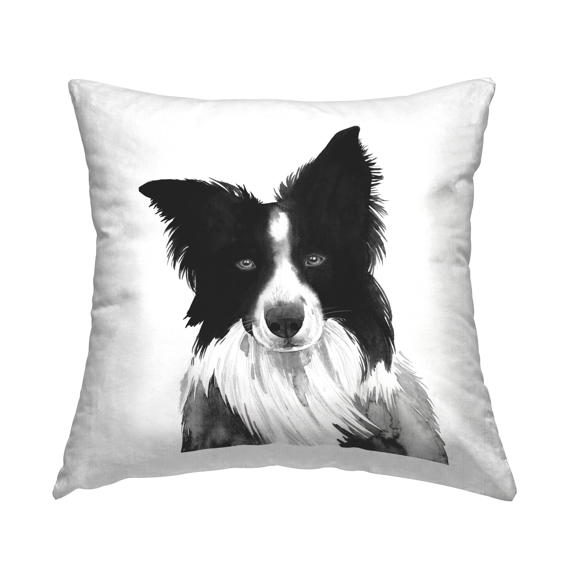 border collie throw pillow