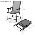 thumbnail image 2 of Topbuy Fabric Folding Chair (4 Pack), Grey, 2 of 10