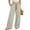 Beige, variant on 2026 Workout Pants for Women Lightweight Comfort Solid Color Athletic Pants Casual Drawstring Elastic Waist Trousers with Pockets