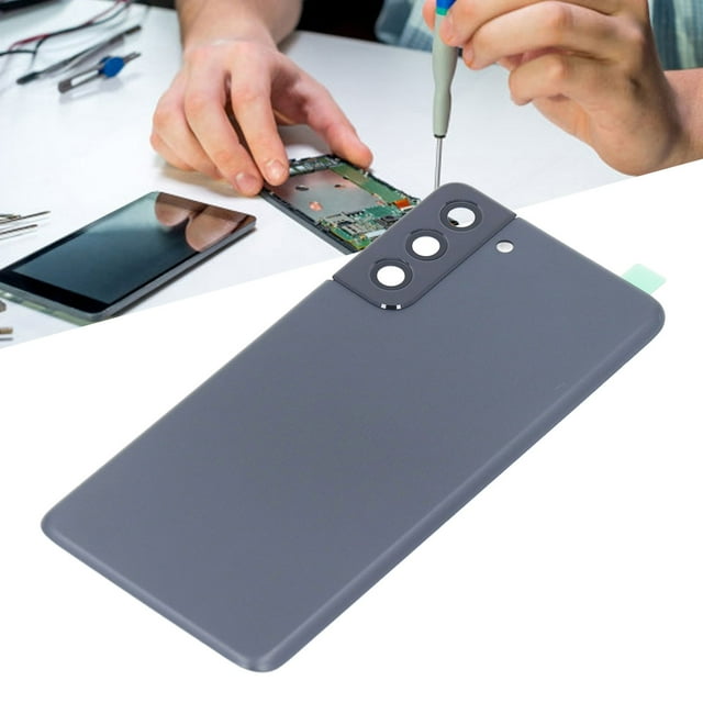 Back Glass Cover Replacement, Back Glass Panel Case Pre Installed Camera Lens Tape For Smartphone
