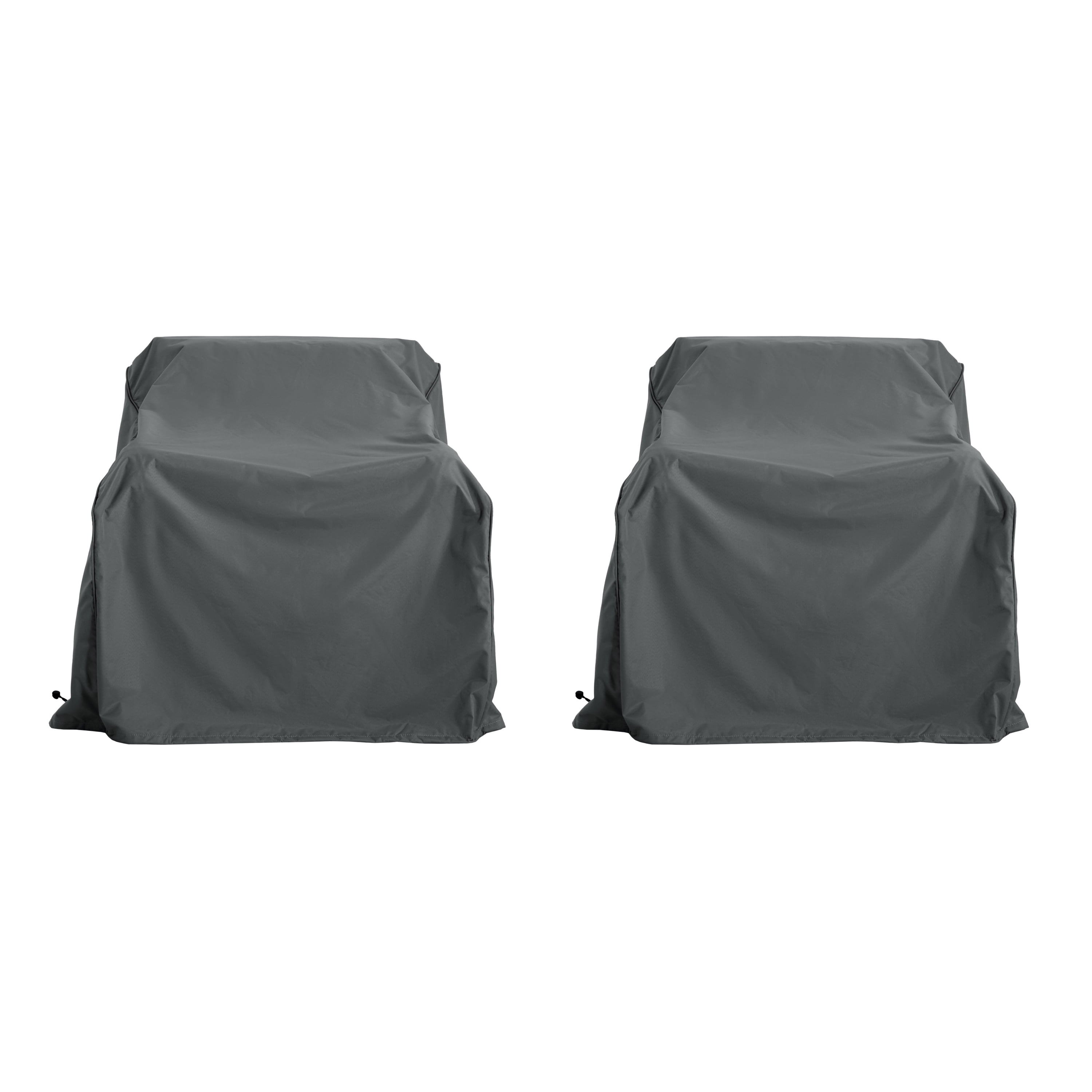 Dark Gray Outdoor Patio Club Chair Cover, UV & Weather Resistant Eco Fabric Waterproof Furniture Protector for Outdoor Single Seat Sofa