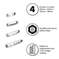 thumbnail image 4 of Bar Pins Brooch Clasp Pin Backs Safety Pin 120pcs Silver Name Tags, Badges (20mm 25mm 32mm 38mm), 4 of 7