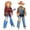 2Pcs Set, variant on 15" Animated Banjo Cowboy Skeletons with Clothes and Hat for Party Shelf Halloween Decorations(Red)