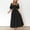 Black, variant on Patlollav Womens Summer Short Sleeve Open Waist Cross Elastic Dress Party Dress Beach Maxi Dress