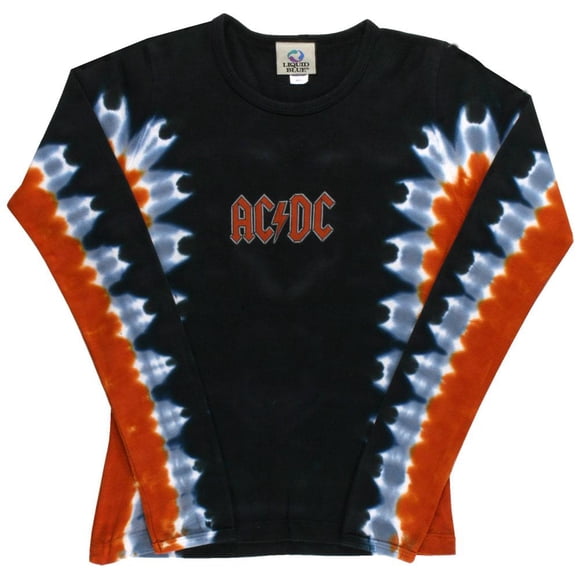 AC/DC - Logo Juniors Tie Dye Long Sleeve T-Shirt