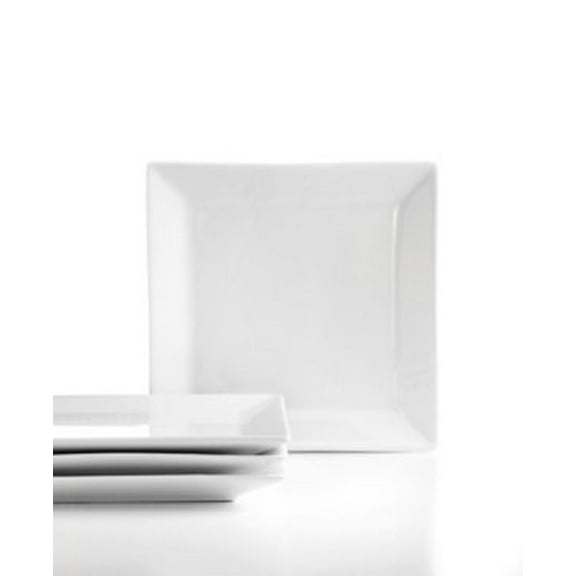 The Cellar Dinnerware, Set of 4 Whiteware Square Appetizer Plates