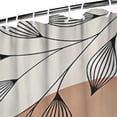 thumbnail image 3 of Brown Boho Abstract and Plant Pattern Shower Curtain 84"x72" ,Bathroom Decorative Shower Curtains Set with 12 Hooks,Modern Waterproof Washable Shower Curtain, 3 of 6