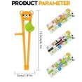 thumbnail image 4 of Children's Chopsticks Helper with Animal Designs Reusable Learning ToolsforBeginners Safe Eating Training Utensils with Adjustable Finger Grips Kitchen GadgetsforHome and Restaurant Use, 4 of 10