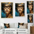 thumbnail image 4 of Designart "Portrait With Colorful Comics Influence" Pop Art Wall Art Living Room, 4 of 7