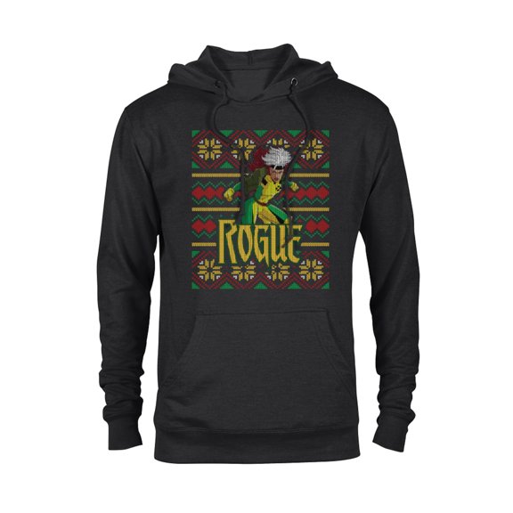 Marvel X-Men Rogue Holiday Sweater - Pullover Hoodie for Adults - Customized-Black