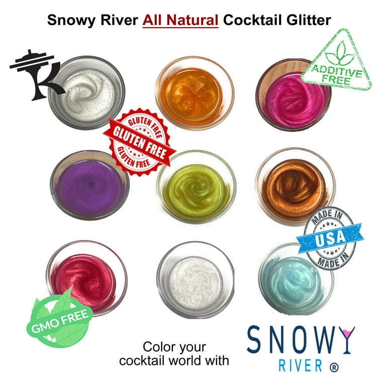 Snowy River Silver Cocktail Glitter, cocktail glitter, natural