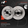 thumbnail image 3 of A-Premium 12.64 inch (321mm) Front Vented Disc Brake Rotors Compatible with Select Hyundai Models - Veracruz 2007-2012, 2-PC Set, 3 of 8