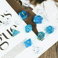 thumbnail image 4 of Cusdie 7-Die Resin DND Dice, Polyhedral Dice Set with Aurora Glitters for Role Playing Game Dungeons and Dragons D&D Dice MTG Pathfinder, 4 of 5