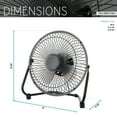 thumbnail image 4 of Techni Home 8? USB-Powered High Velocity Fan, 2-Speed Compact Fan with Adjustable Tilt for Home, Office & Garage Cooling, 4 of 7