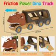 thumbnail image 4 of Camión Veslier Friction Power Carrier de juguete con forma de dinosaurio con 4 coches, 4 of 7