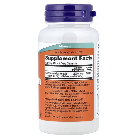 NOW Foods（ナウフーズ）セレニウム 200mcg 90粒 セレン ミネラル エイジングケア