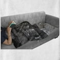 thumbnail image 6 of Black and White Soft Flannel Fleece Blanket, NYC Skyline from Liberty State Park with Vibrant Air Balloon in Sky Print, Cozy Plush for Indoor and Outdoor Use, 50" x 70", Multicolor, by Ambesonne, 6 of 6