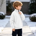 thumbnail image 6 of ShomPort Boys Quarter Zip Sweaters Knit Textured Sweatshirts Long Sleeve Trendy Winter Fall Tops 3-14 Years, 6 of 7